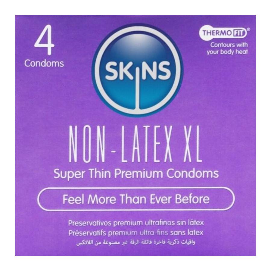 SKINS - LATEX-FREE CONDOMS XL PACK OF 4